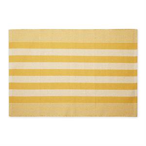 honey gold cabana stripe handwoven recycled yarn rug 2x3 ft