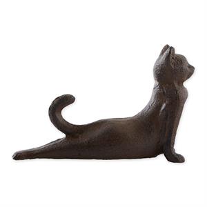yoga streaching cat door stopper durable bronze cast iron 6.25x2x4