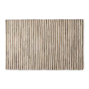 taupe slim stripe cotton chindi rug  multi-color cotton 4x6ft