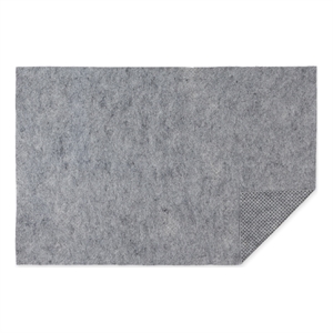 gray trimmable non slip vinyl rug pad with gripper - 28x70