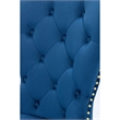 Tufted Blue Velvet Counter Height Chairs with Gold Handle (Set of 2)