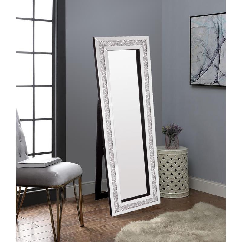 Mirror and Crystal Accented Standing Picture Frame 