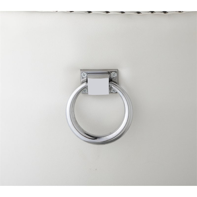 Tufted Navy Blue Velvet Side Chairs with Clear Acrylic Legs (Set of 2)