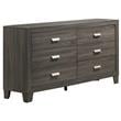 Rustic Wood Gray 3pc Bedroom Set in Queen Size with Dresser and Nightstand