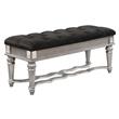 Black Velvet Beside Bench with Tufted Seats