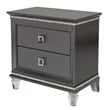 Lavish 3 Piece Gray Bedroom Set with Light up Headboard in Queen Size