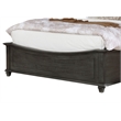 Rustic Gray Wood California King Panel Bed