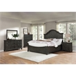 Rustic Gray Wood Eastern King Panel Bed