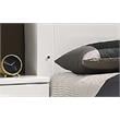 White and Chrome Bedframe with LED Headboard in Eastern King