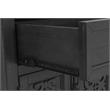 Rustic Gray Wood Nightstand with Twist Lock and 2 USB ports