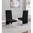 Clear Glass Dining Set with Table and 6 Black Velvet Chairs