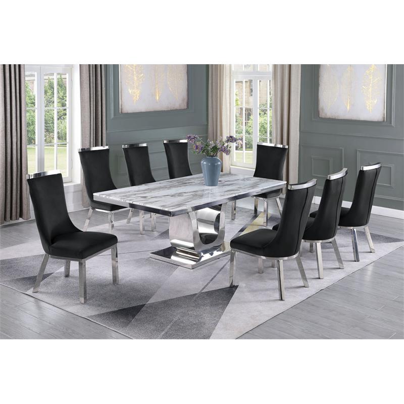 cheap marble effect dining table