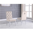 White Marble 5 piece Dining Set with Silver Stainless Steel Base