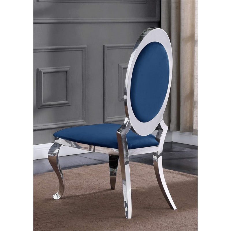 White Marble 7 piece Dining Set with Silver Stainless Steel Base