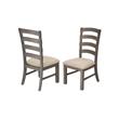Rustic 9pc Dining Set with Beige Linen Chairs and Extendable Wood Dining Table
