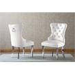Rectangular White Marble 5 Piece Dining Set with Silver Stainless Steel Base