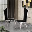 Rectangular Clear Glass 7pc Dining Set with Silver Stainless Steel Base