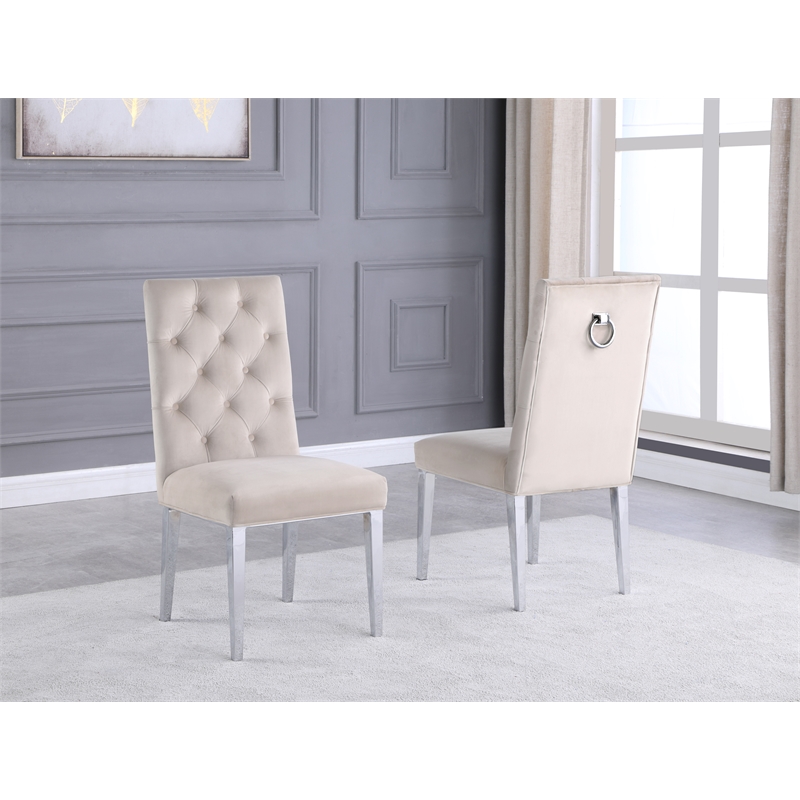 Rectangular Clear Glass 7pc Dining Set with Silver Stainless Steel Base