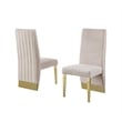 Rectangular Clear Glass 5pc Dining Set with Gold Stainless Steel Base
