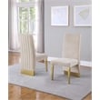 Rectangular Clear Glass 5pc Dining Set with Gold Stainless Steel Base