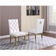 Rectangular Clear Glass 5pc Dining Set with Gold Stainless Steel Base