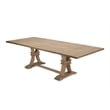 Rustic Natural Wood Extendable Dining Table with Two 16
