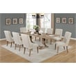 Rustic Natural Wood Extendable Dining Table with Two 16