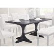 5pc Gray Wood Dining Set with Light Gray Linen Fabric Seats