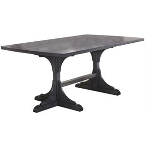Dark Gray Wood Dining Table 71&quot x 40&quot in Standard Height