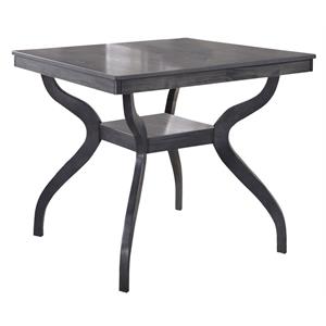 dark gray wood counterheight square dining table 40