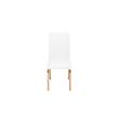 White Chairs Upholstered with Faux Leather and Gold Chrome Base (Set of 2)