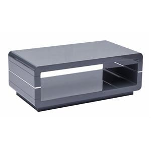 modern wood coffee table with glossy gray finish