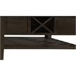 Cappuccino Wood Counterheight Dining Table with Storage Compartments