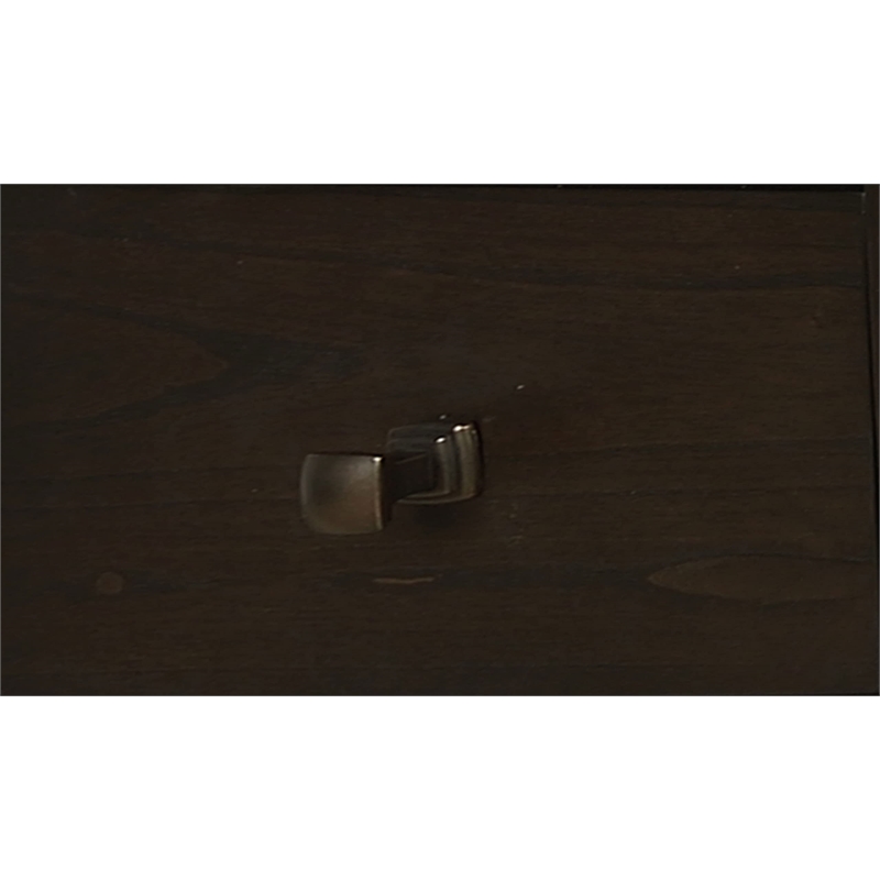 Cappuccino Wood Counterheight Dining Table with Storage Compartments