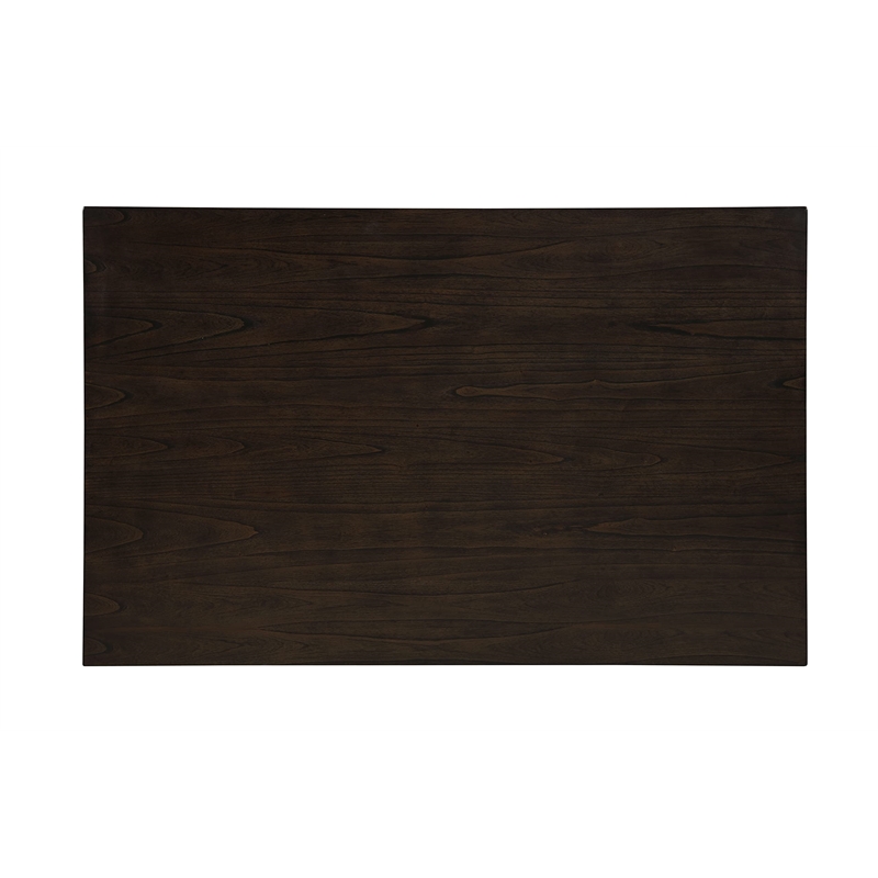 Cappuccino Wood Counterheight Dining Table with Storage Compartments