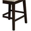 Cappuccino Wood Counterheight Dining Stools with Beige Linen Fabric