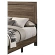 Dark Walnut Wood Panel Bed in Eastern King (King) Size