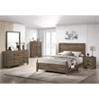 Dark Walnut Wood Panel Bed in Eastern King (King) Size