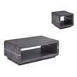 Contemporary 2pc Wood Coffee Table Set in Walnut Gray Wrap