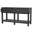 Traditional Rustic Gray Wood Console Table with Storage Drawers
