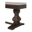 7pc Walnut Wood Dining Set with Extendable Table + Beige Linen Chairs + Bench