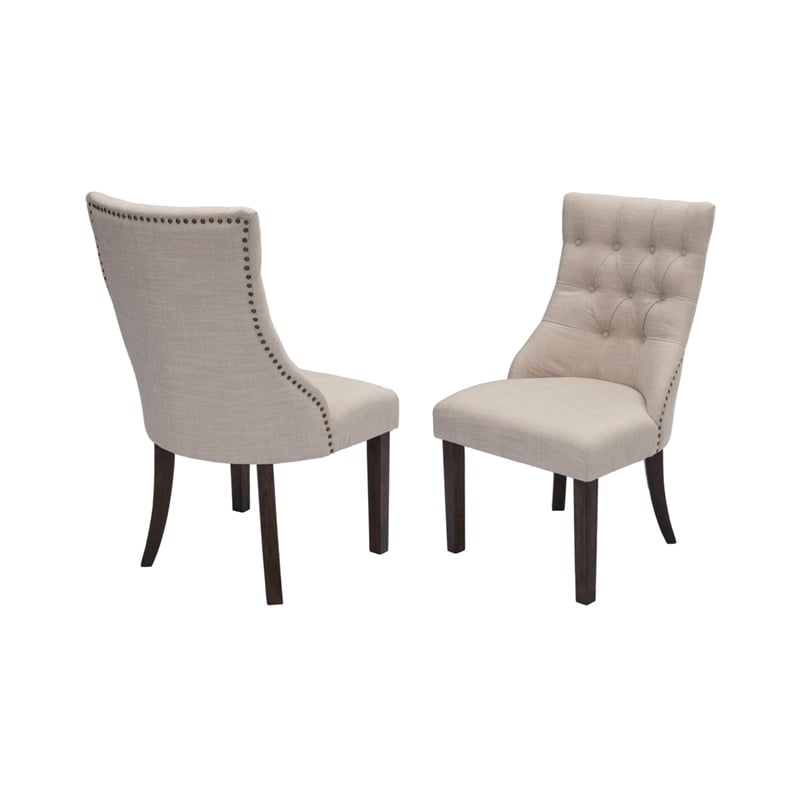 7pc Walnut Wood Dining Set with Extendable Table + Beige Linen Chairs + Bench
