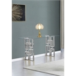 Modern Console Table with 10mm Clear Tempered Glass and Silver Stainless Steel