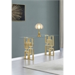 Modern Console Table with 10mm Clear Tempered Glass and Gold Stainless Steel