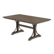 6pc Brown Oak Wood Dining Set with Beige Linen Upholstered Chairs and Bench