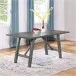 Rustic Gray Wood Fixed Dining Table 36 x 60 in Standard Height