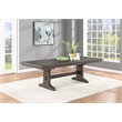 Best Quality Rustic Brown Wood 7pc Dining Set with Beige Chairs and Bench