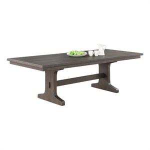 Best Quality Furniture Rustic Brown Wood Extendable Dining Table