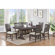 Best Quality Rustic Brown Wood 6pc Dining Set with Beige Chairs and Bench