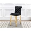 Best Quality Furniture Set of 2 Counterheight Chairs in Black Velvet